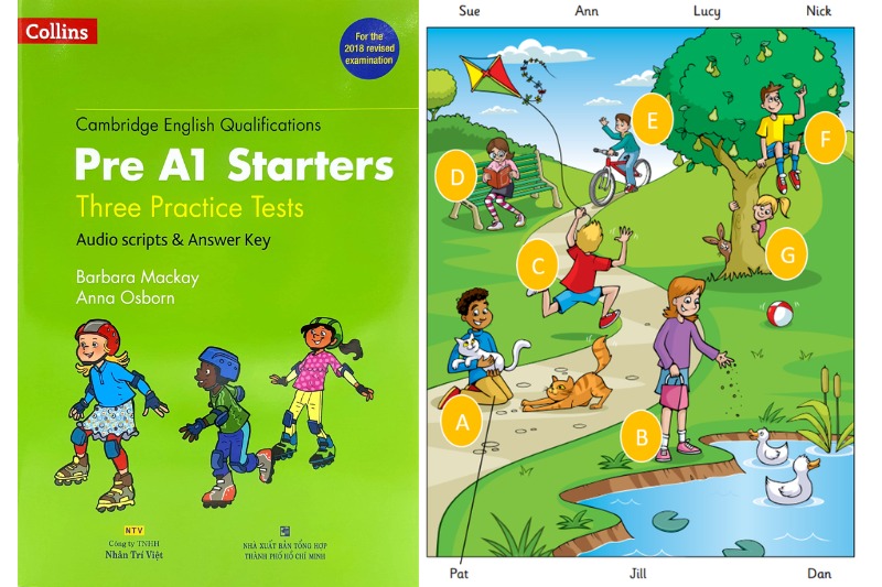 Bộ đề thi thử Pre A1 Starters Three Practice Tests cho bé