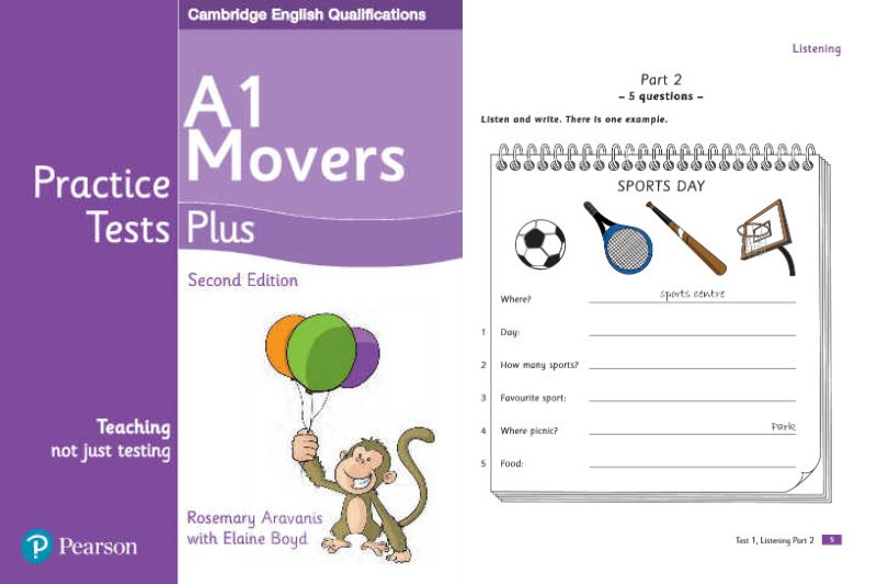Giáo trình Movers Practice Tests Plus cho bé luyện đề chuẩn Cambridge