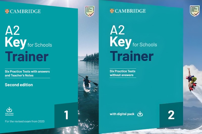Sách A2 Key for Schools Trainer gồm các bộ đề thi thử bám sát cấu trúc đề thi thật cho bé tập làm bài hiệu quả