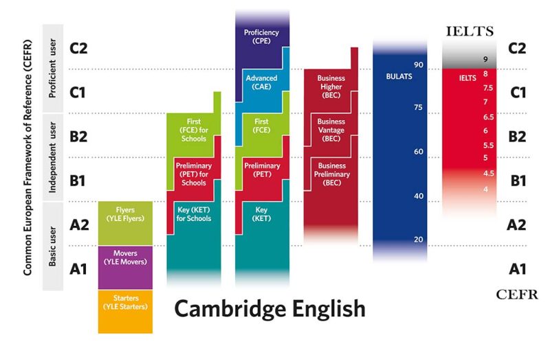 Lộ trình chi tiết các cấp độ trong chương trình thi Cambridge