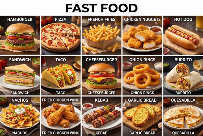 Danh mục đồ ăn nhanh phổ biến (Fast Food)