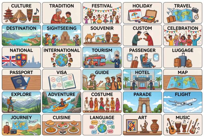Từ vựng về du lịch, văn hóa và lễ hội